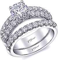 Coast Double Row Diamond Engagement Ring