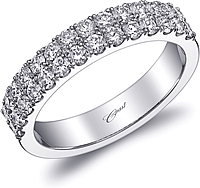 Coast Double Row Diamond Wedding Band