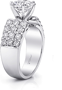 Coast Three Row Diamond Engagement Ring