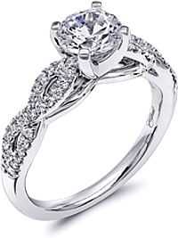 Coast Twist Diamond Engagement Ring