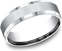 Comfort Fit Beveled Edge Wedding Band-6mm