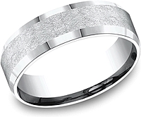 Comfort Fit Beveled Edge Wedding Band-6mm