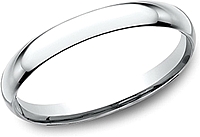 Comfort Fit High Polished Wedding Band- 2.5mm