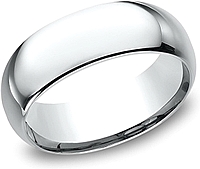 Comfort Fit High Polished Wedding Band- 8mm