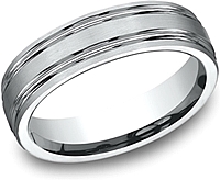 Comfort Fit Satin Finish Wedding Band-6mm