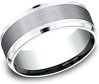 Comfort Fit Tantalum Wedding Band-8mm