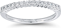 Common Prong Round Brilliant Diamond Wedding Ring