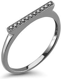 Dana Rebecca 'Sylvie Rose' Black Rhodium Diamond Bar Ring