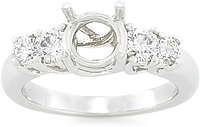 Diamond Setting with Round Side Diamonds .80ct tw