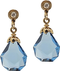 Dominique Cohen 18k Rose Gold Blue Topaz Drop Earrings