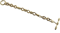 Estate Judith Ripka 18k Yellow Gold Toggle Bracelet
