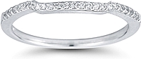 Fitted Pave Diamond Wedding Band