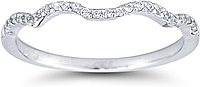 Fitted Pave Diamond Wedding Band