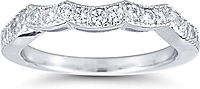 Fitted Pave Diamond Wedding Band w/ Milgrain