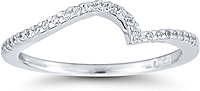 Fitted Pave Diamond Wedding Ring