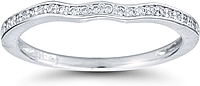 Fitted Pave Diamond Wedding Ring