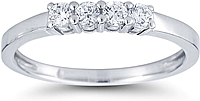 Four stone Prong Set Diamond Wedding Ring