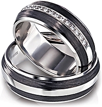Furrer Jacot Carbon Men's Wedding Band