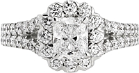 Henri Daussi 1.03ct GIA D/VVS1 Cushion Cut Diamond Engagement Ring