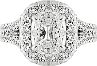 Henri Daussi 1.88ct GIA I/SI2 Cushion Cut Diamond Engagement Ring