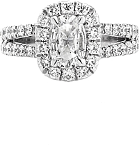 Henri Daussi .71ct Cushion GIA F/SI2 Diamond Engagement Ring