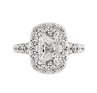 Henri Daussi .93ct GIA J/SI2 Cushion Cut Diamond Engagement Ring