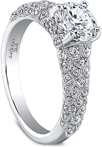 Jeff Cooper 'Arielle' Pave Diamond Engagement Ring