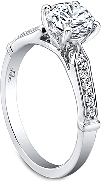Jeff Cooper Art Deco Diamond Engagement Ring