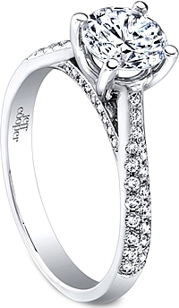 Jeff Cooper Double Row Diamond Engagement ring