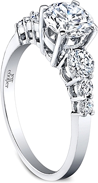 Jeff Cooper Graduated Diamond Engagement Ring