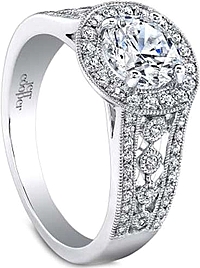 Jeff Cooper 'Halle' Diamond Engagement Ring