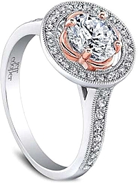 Jeff Cooper 'Henna Rose' Pave Diamond Engagement Ring