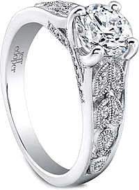 Jeff Cooper 'Larissa' Floral Diamond Engagement Ring