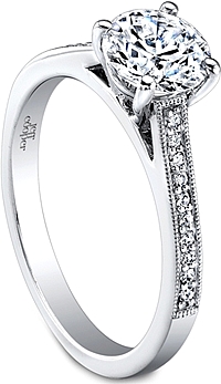Jeff Cooper Milgrain Diamond Engagement Ring 