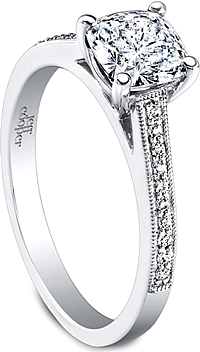 Jeff Cooper Milgrain Diamond Engagement Ring