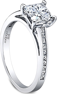 Jeff Cooper Princess Channel Set Diamond Engagement Ring