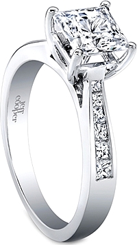 Jeff Cooper Princess Cut Channel Set Diamond Engagement Ring