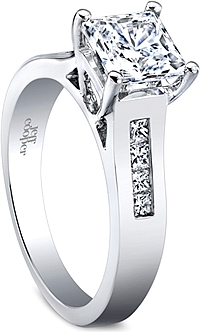 Jeff Cooper Princess Cut Diamond Engagement Ring