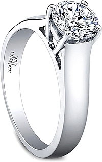 Jeff Cooper Solitaire Diamond Engagement Ring