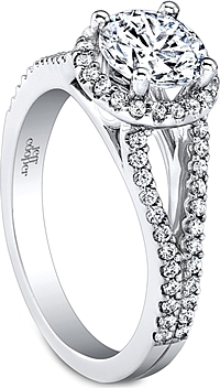 Jeff Cooper Split Shank Diamond Engagement Ring