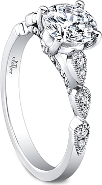 Jeff Cooper Teardrop Diamond Engagement Ring