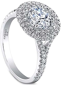 Jeff Cooper 'Tina' Pave Double Halo Diamond Engagement Ring