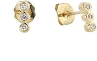 Jordan Scott 14k Yellow Gold Diamond Earrings
