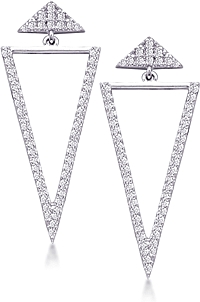 Jordan Scott Geometric Pave Diamond Earrings
