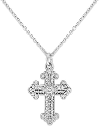 KC Designs 14K White Gold Diamond Cross