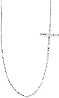KC Designs Diamond Sideways Cross Necklace