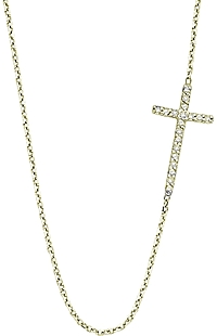 KC Designs Diamond Sideways Cross Necklace