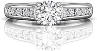 Martin flyer Channel Set Diamond Engagement Ring
