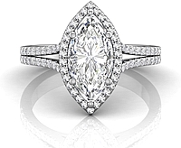 Martin Flyer Pave Split Shank Diamond Engagement Ring