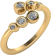 Maya J 14k Gold Bezel Set Diamond Ring